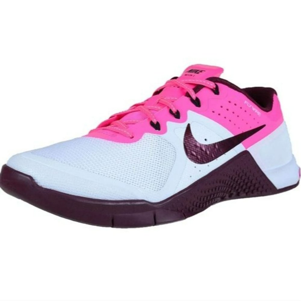 Nike Metcon 2 White/Maroon-Pink Womens Size 8.5